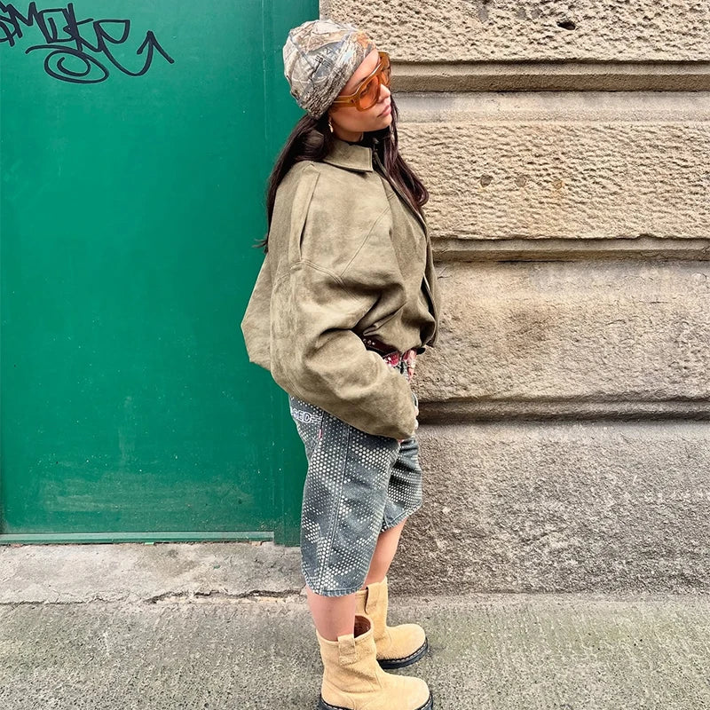 Long Sleeve Bomber Coat Female 2025  High Street Outwears