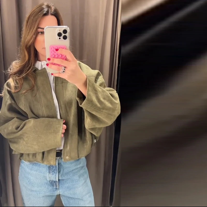 Long Sleeve Bomber Coat Female 2025  High Street Outwears