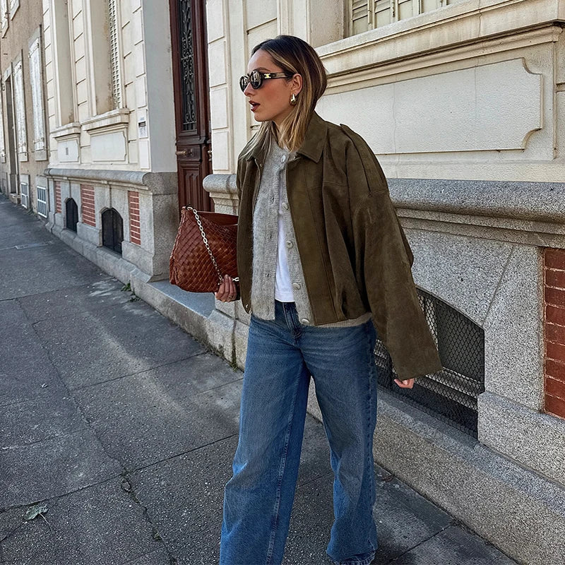 Long Sleeve Bomber Coat Female 2025  High Street Outwears