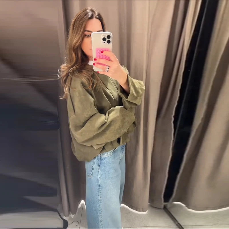 Long Sleeve Bomber Coat Female 2025  High Street Outwears