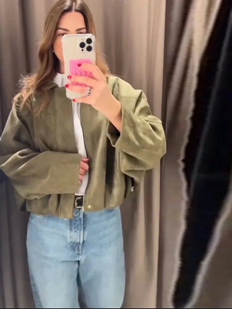 Long Sleeve Bomber Coat Female 2025  High Street Outwears