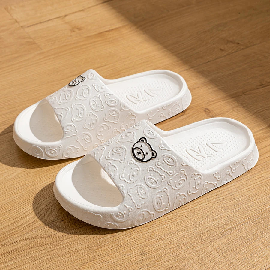 Fashion Women's Slippers Indoor Soft Sole Cartoon Bear
