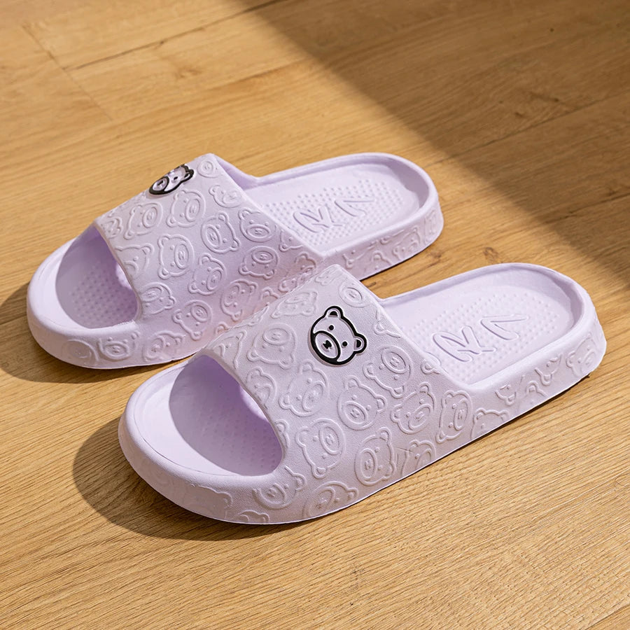Fashion Women's Slippers Indoor Soft Sole Cartoon Bear
