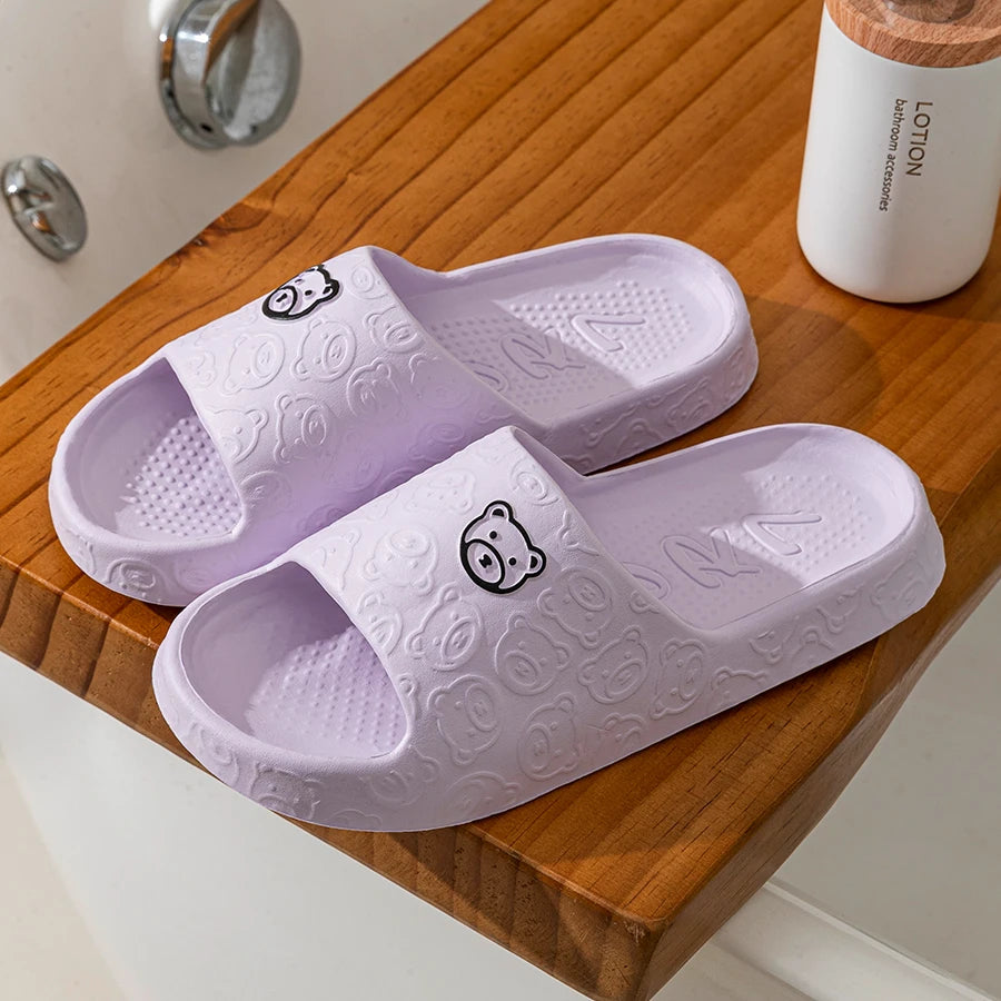 Fashion Women's Slippers Indoor Soft Sole Cartoon Bear
